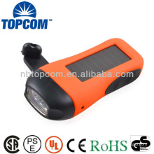 Phone charger 3 led solar dynamo flashlight